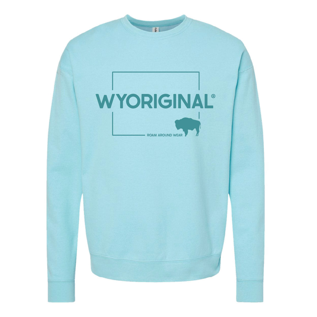 Wyoriginal Crew Sweatshirt. Roam Around Wear is a Wyoming t-shirt company from Gillette, Wyoming.