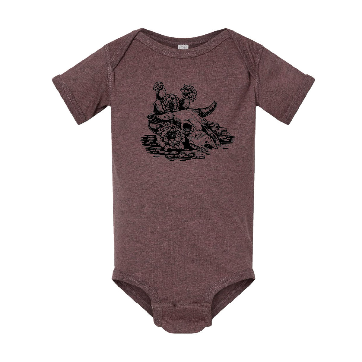 Maroon Baby onesie made by Roam Around Wear in Gillette, WY