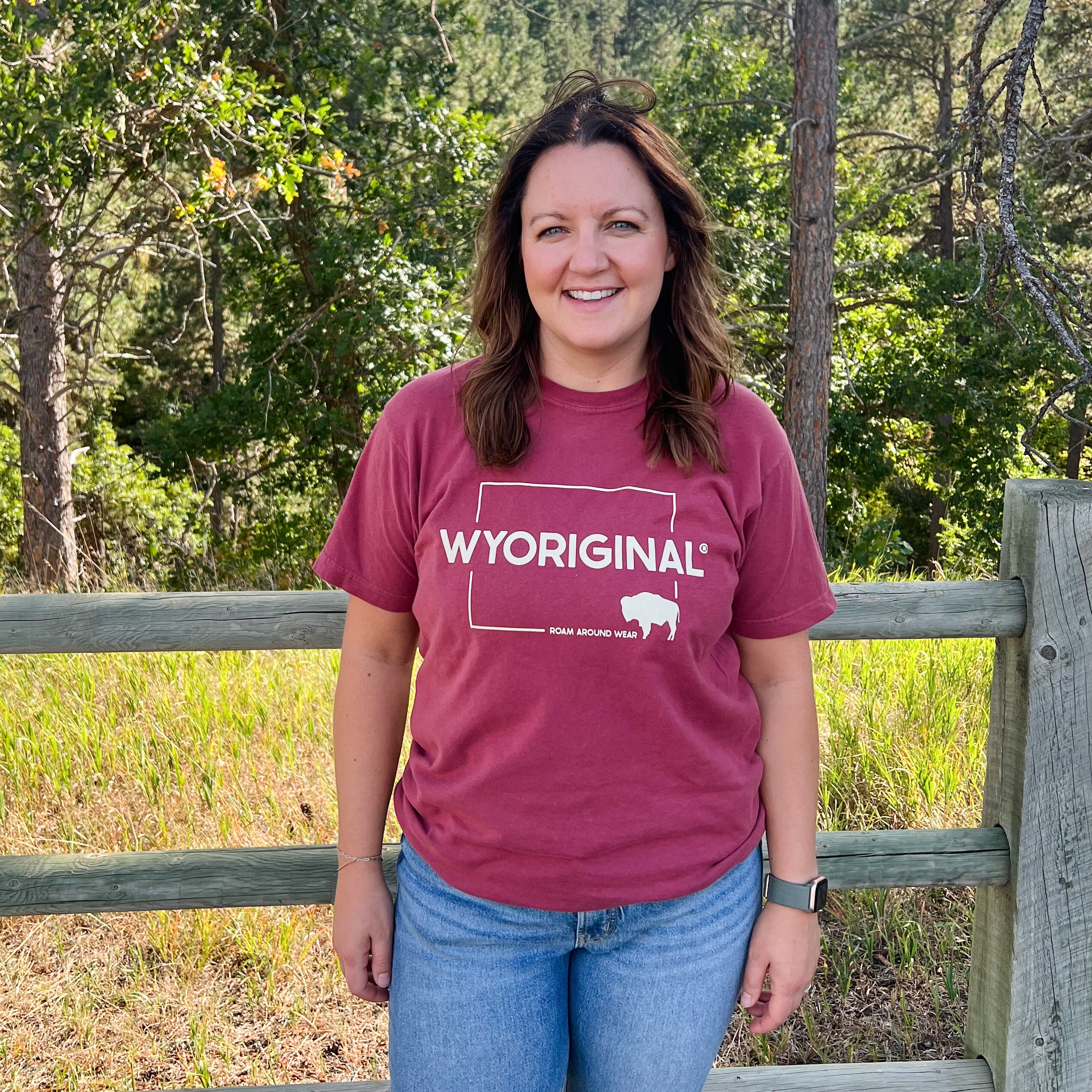 WYORIGINAL® Square State T-Shirt-Brick