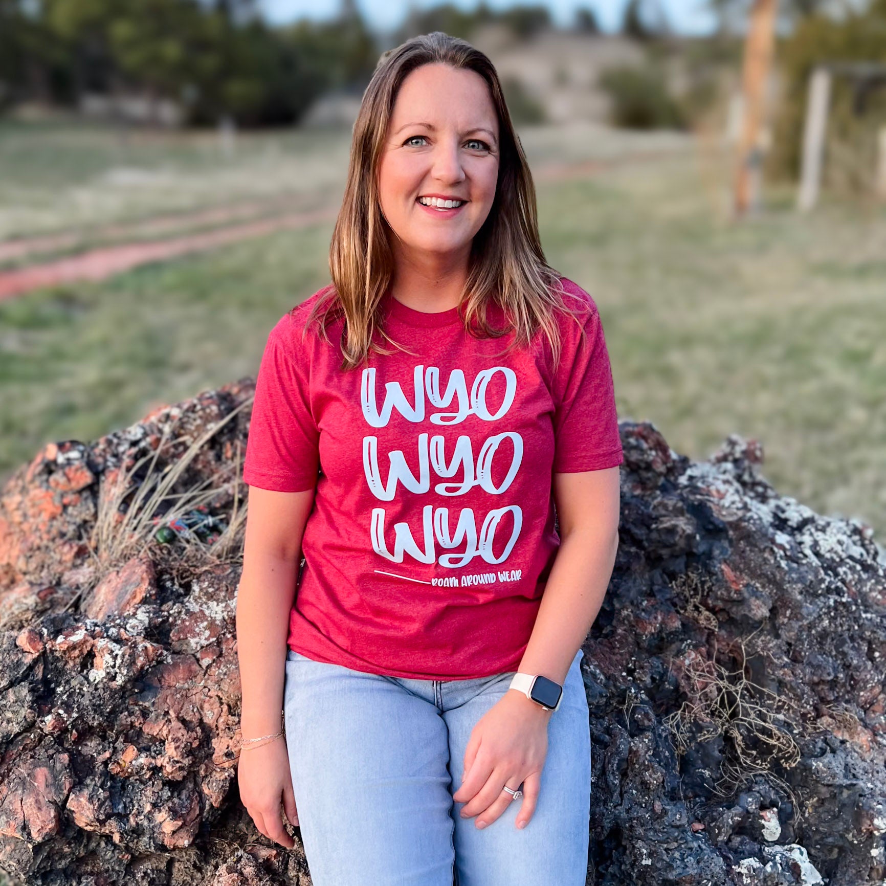 Roam Around Wear is a Wyoming t-shirt company based out of Gillette, Wyoming. Wyoming red and blue tee. Unisex tee. Wyoming t-shirt. Roam Around Wear is a Wyoming t-shirt company based in Gillette, Wyoming