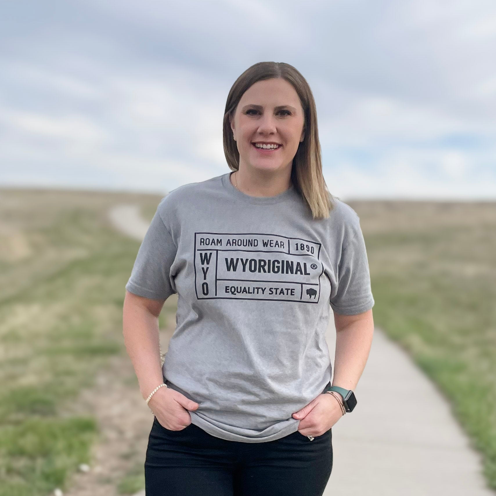 Wyoriginal tee. Unisex Wyoming tee. Roam Around Wear is a wyoming t-shirt company printed in Gillette, Wyoming