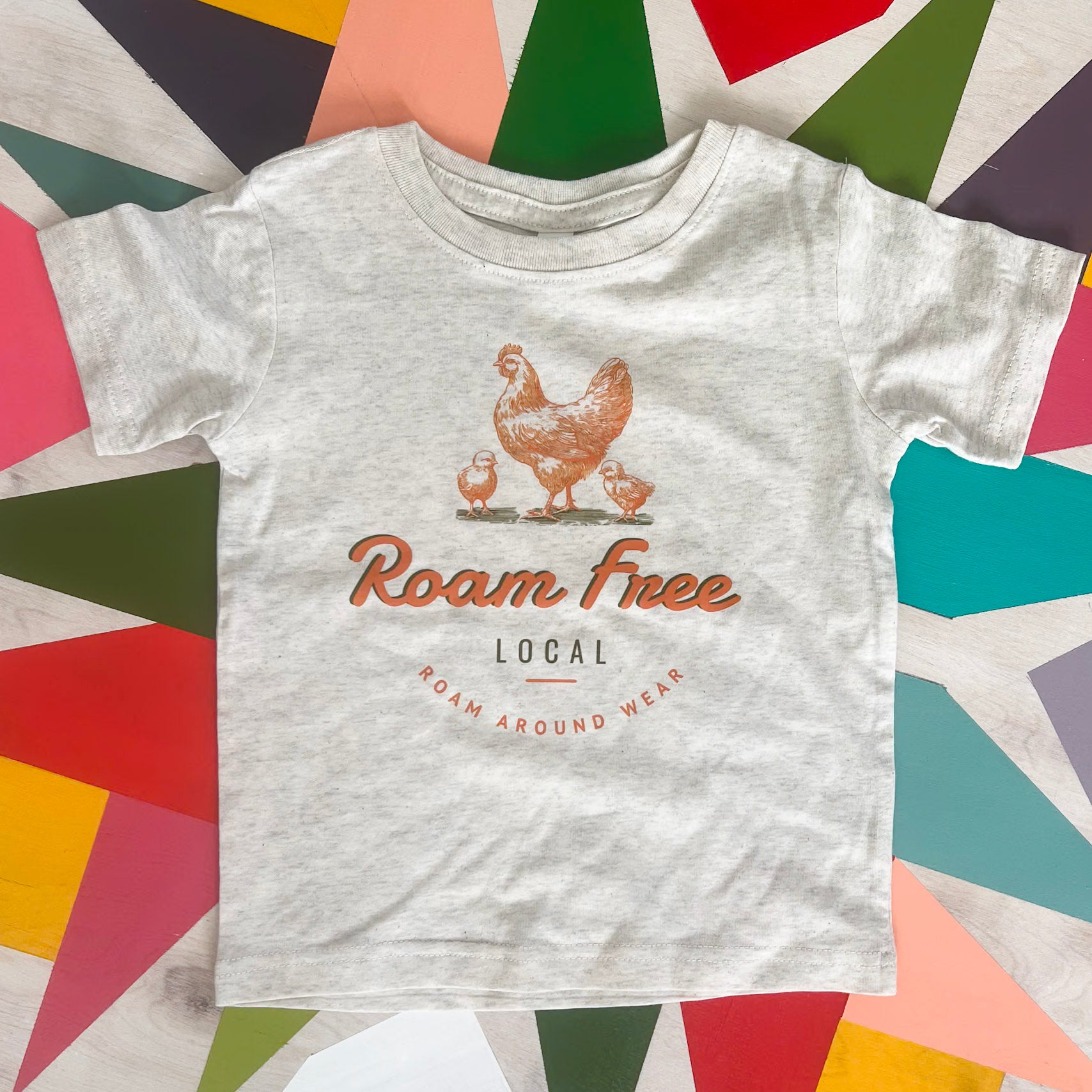 Roam Free Chicken Shirt. Toddler Shirt. Roam Around Wear is a Wyoming t-shirt company based out of Gillette, Wyoming