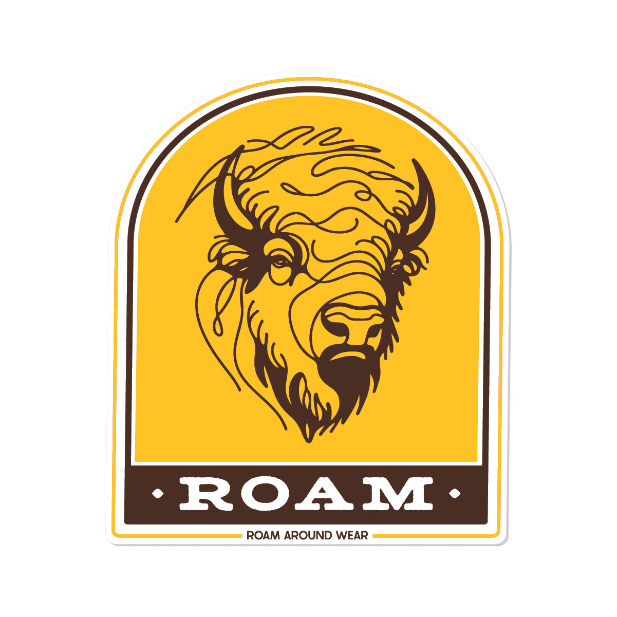 Roam Bison Sticker. 3