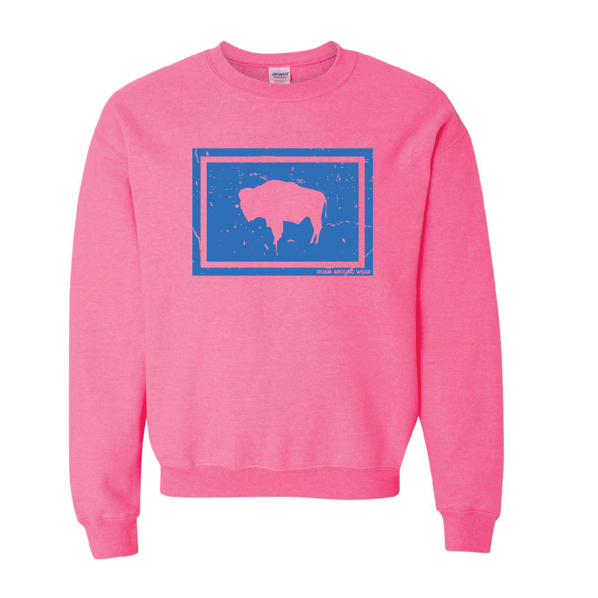 Roam Around Wear is a T-shirt company based out of Gillette, Wy. Bright kids unisex crew sweatshirt. 