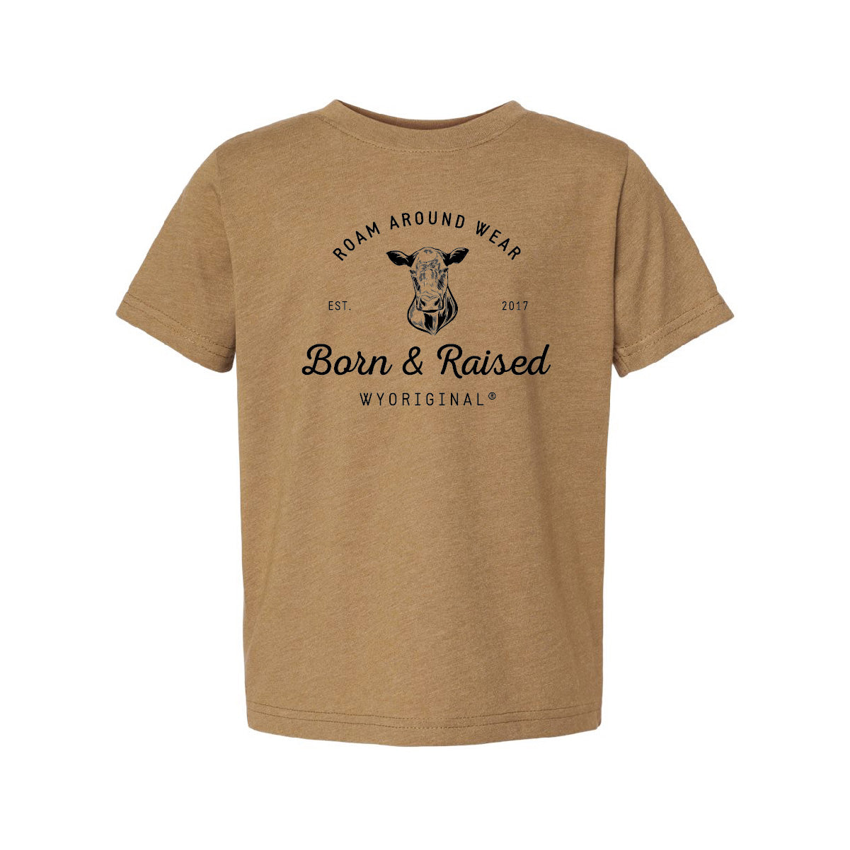 Toddler Wyoriginal Tee. Cow t-shirt. Ranch Shirt. Wyoming shirt. Roam Around Wear is a Wyoming t-shirt company based in Gillette, Wyomin