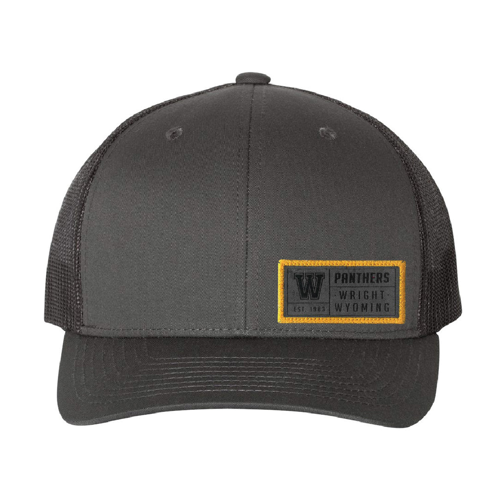 Wright High School Hats with Sueded Patch