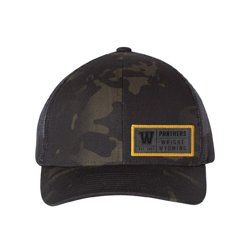 Wright High School Hats with Sueded Patch