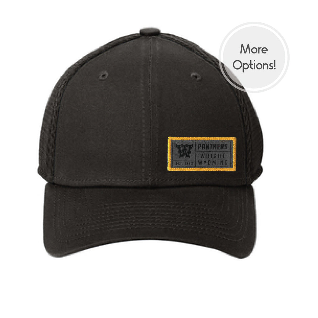 Wright High School Hats with Sueded Patch