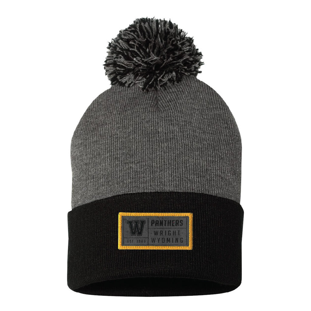 Wright High School Beanie with Sueded Patch