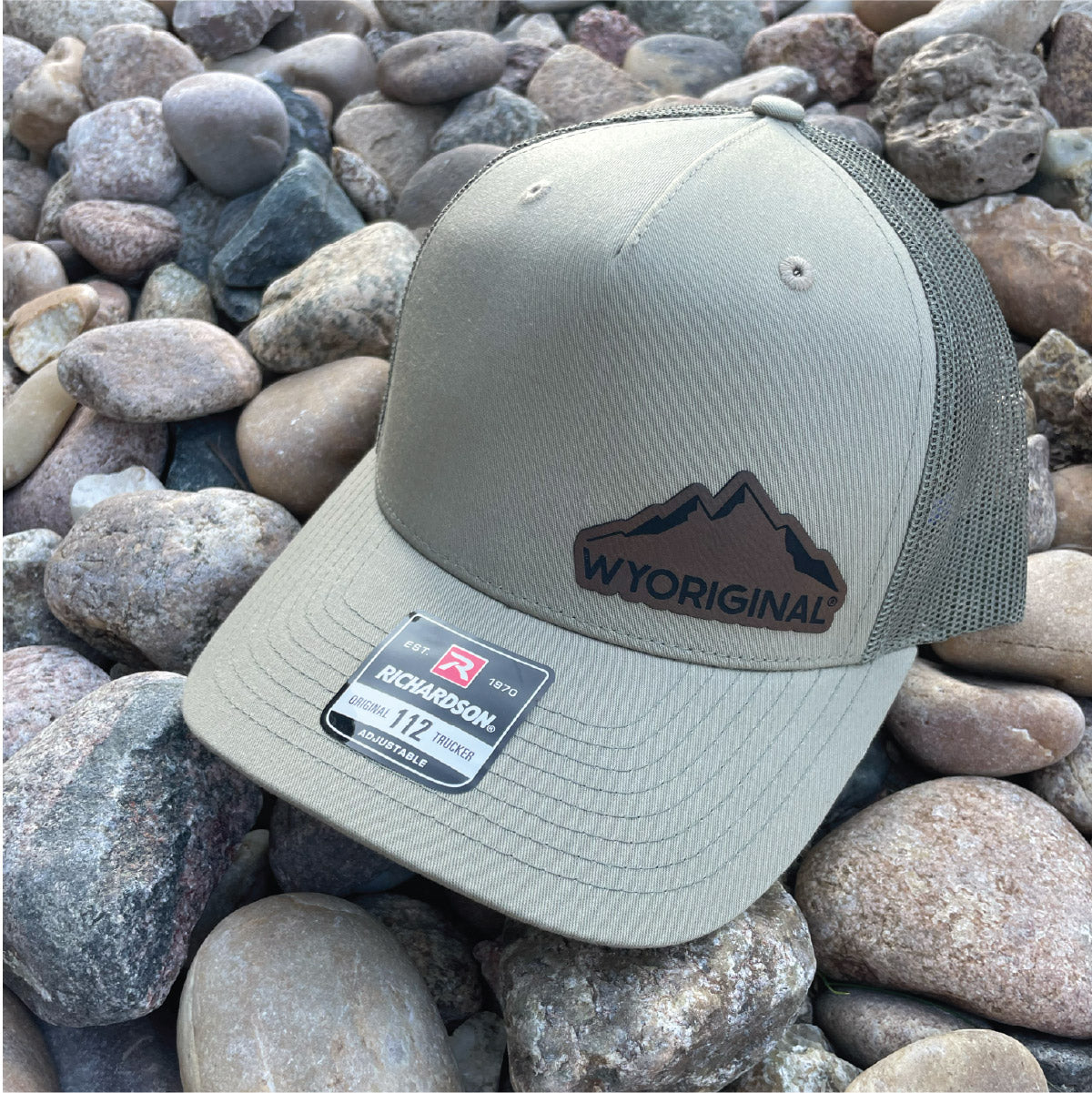 green WYORIGINAL hat. Wyoming trucker hat. Roam Around Wear is a Wyoming t-shirt company based in Gillette, Wyoming