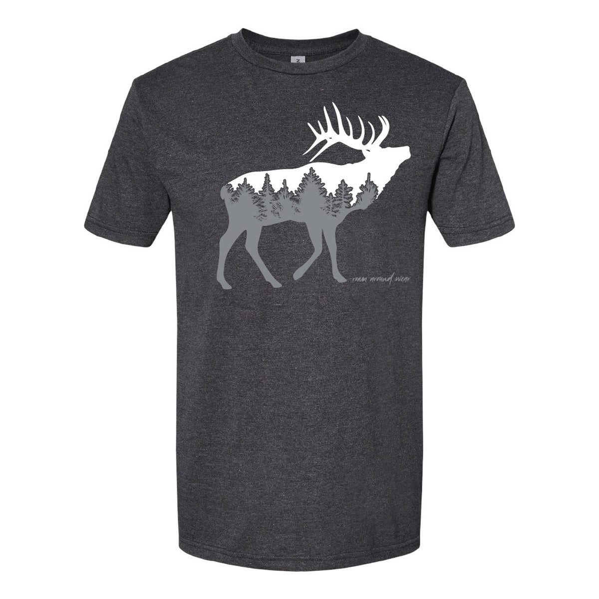 Elk Forest Tee - Grey/White