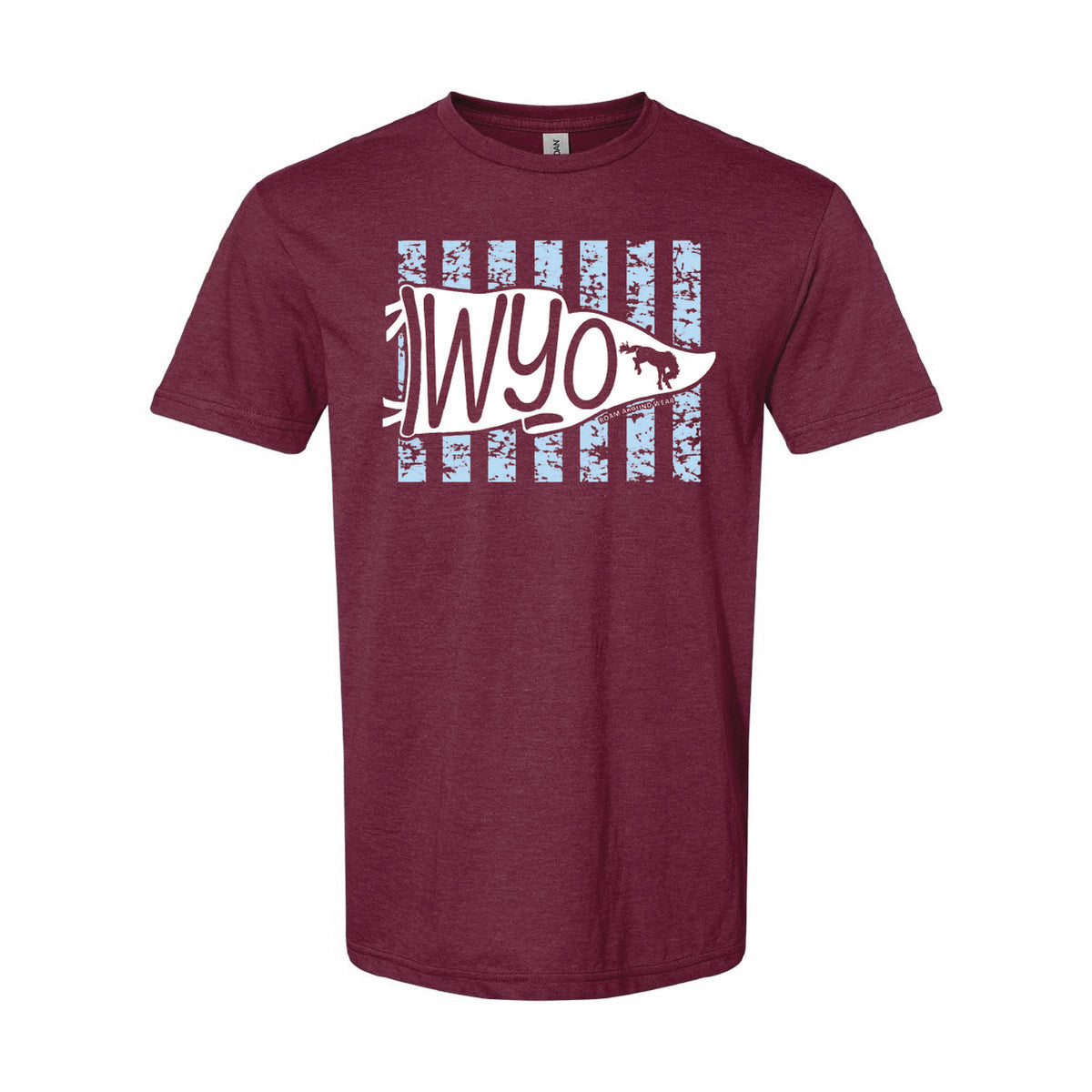 WYO Pennant Tee - Maroon/Blue