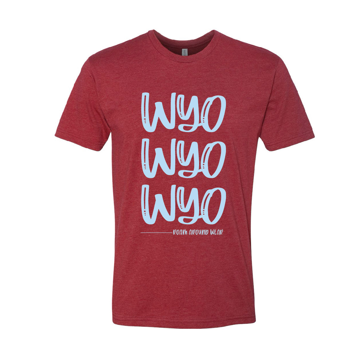 Roam Around Wear is a Wyoming t-shirt company based out of Gillette, Wyoming. Wyoming red and blue tee. Unisex tee. Wyoming t-shirt. Roam Around Wear is a Wyoming t-shirt company based in Gillette, Wyoming