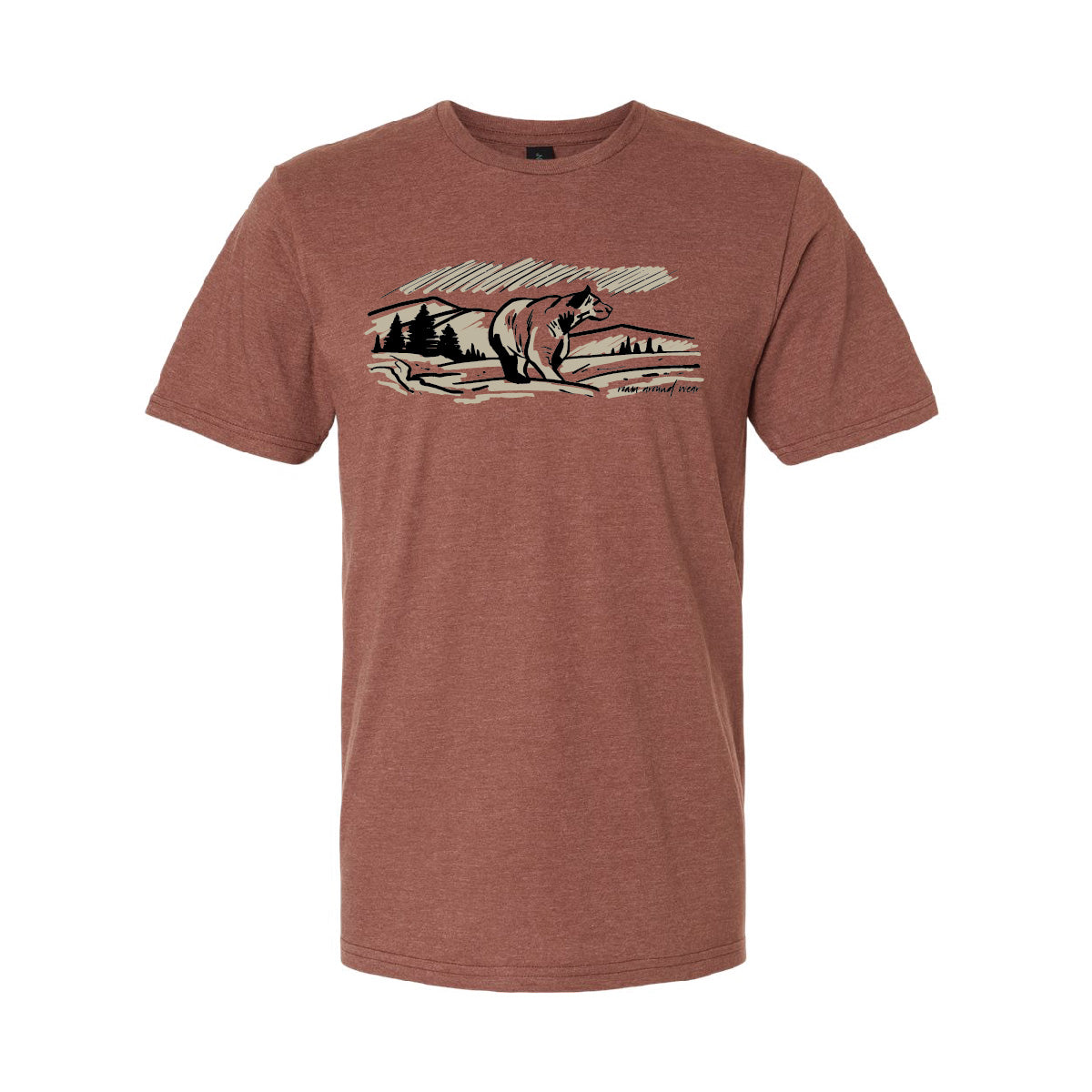 Bear tee shirt. Outdoor bear shirt. Wyoming t-shirt. Unisex shirt. Roam Around Wear is a Wyoming t-shirt company based out of Gillette, Wyoming